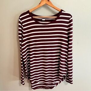 Old Navy Petite Large Striped Long Sleeve Top
